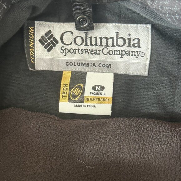 COLUMBIA Women's Titanium Tech Interchange Jacket Removable Fleece Lining M - Picture 9 of 14